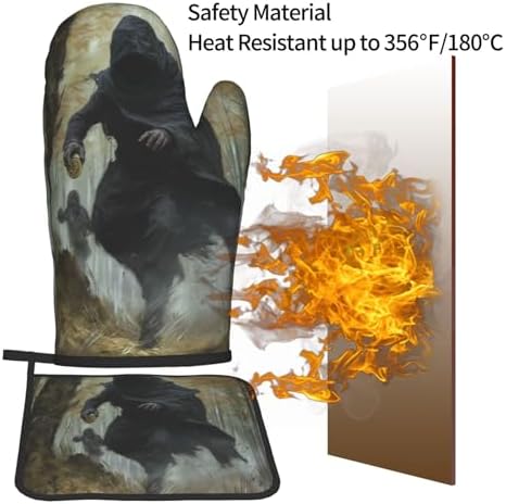 Keep Your Kitchen Warm with Halloween Oven Mitts Pot Holders Set