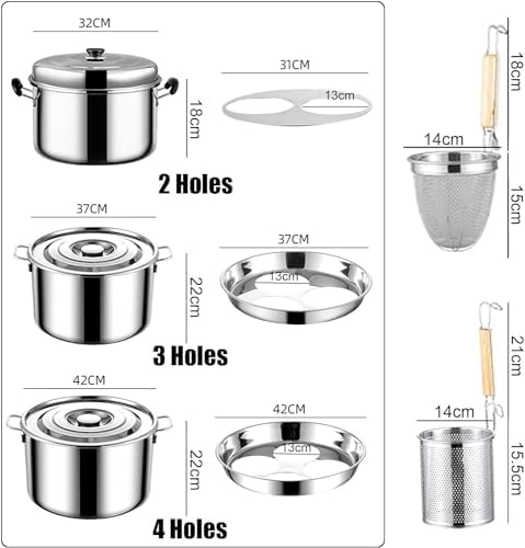 UNbit 234-Piece Stainless Steel Pasta Pot Set with Colander and Lid