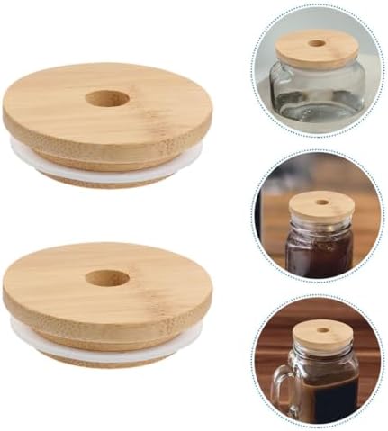 Luxshiny 6-Pack Wooden Mason Jar lids