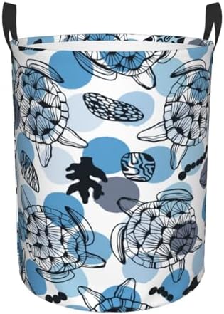Seawurtles Circular Hamper Clothes Storage Bucket - Durable Compact Storage Solution
