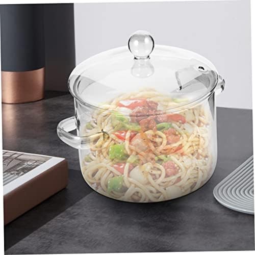 DECHOUS High-Borosilicate Glass Stockpot with Lid 1500ml