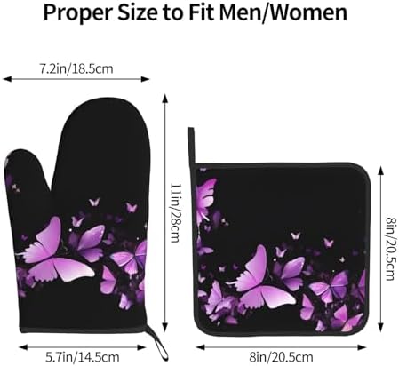 Unique printed Design Oven Mitt Pot Holder Set ThermalProof Durable by Quopvn