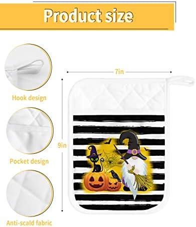 Gnome Pumpkin Pot Holder Set