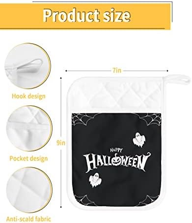 Pumpkin Halloween GHOST Pot Holders Set of 5 for Kitchen Use