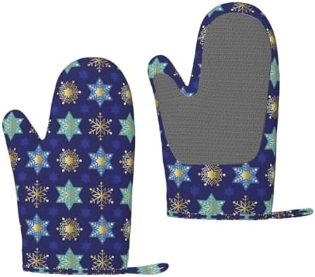 Happy Hanukkah Silicone Oven Mitts