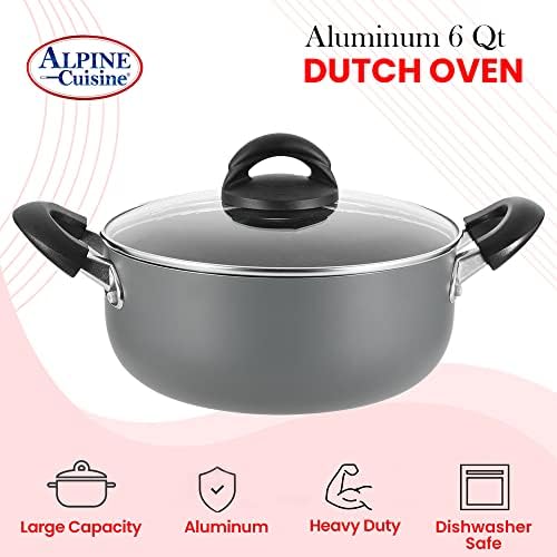 Sturdy 6QT Dutch Oven pot with Lid for Cooking