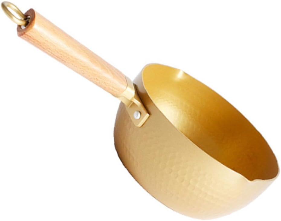Japanese Style 18cm Gold Milk Pan with Ergonomic Handle