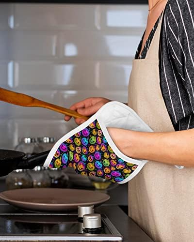 Halloween Rainbow Pumpkins Pot Holder Set of 5 Heat-Resistant Kitchen Pots Paddle