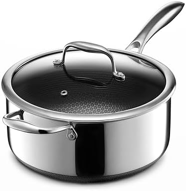 HexClad 5-Quart Hybrid with Tempered Glass Lid