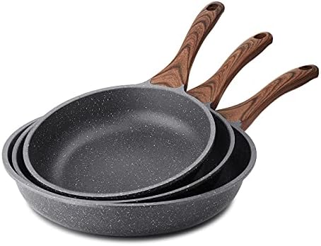 Safe Nonstick Granite Frying Pans Set