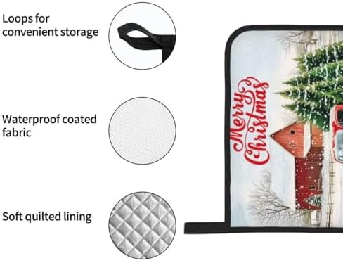 Merry Christmas 4-Piece Pot Holder Oven Mitt Set