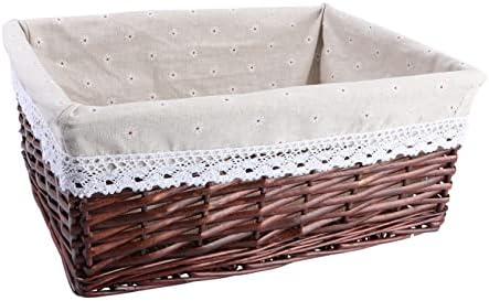 Kitandove Wicker Storage Basket Daisy Style for Kitchen and Laundry Use