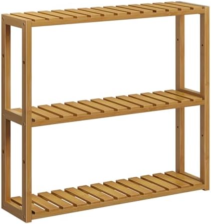 Sturdy Bamboo Storage Shelf for Home