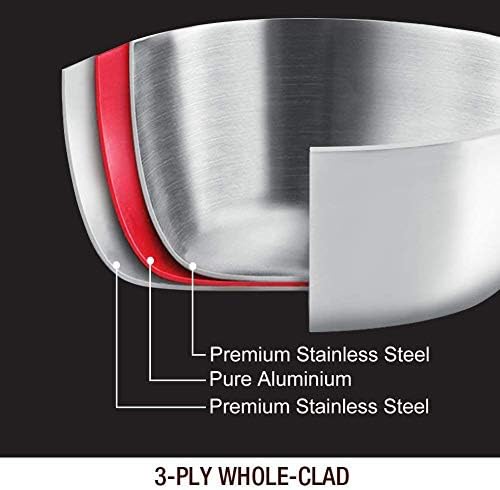 HOMICHEF Mirror-Polished Stainless Steel Saucepan