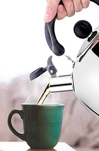 Classic Whistling Tea Kettle 100 Stainless Steel with Stay Cool Handle 25 Quart
