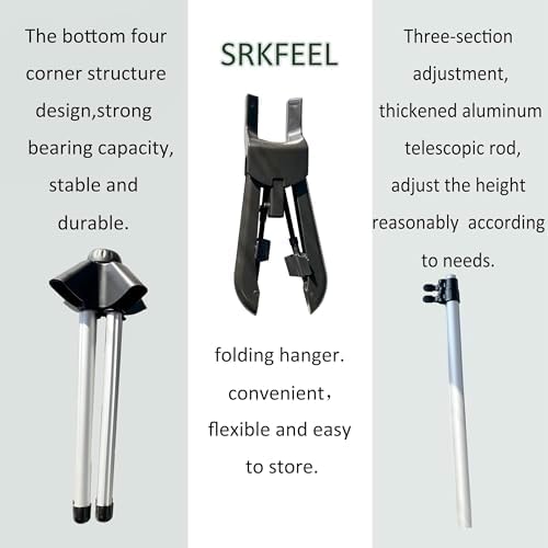 Generic Foldable Collapsible garment hanger bracket adjustable height made of durable materials