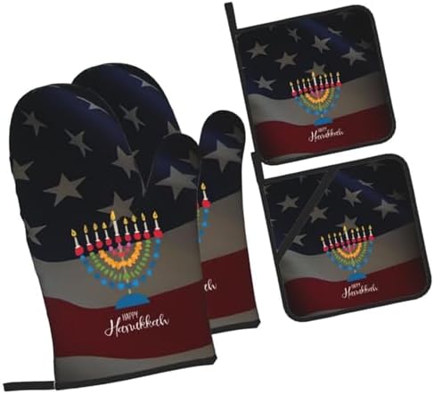 Rqwaaed Premium Heat-Resistant Oven Mitts Set