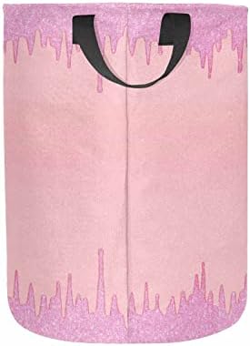 Personalized Pink Glitter Kids Laundry Bask