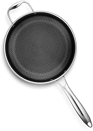 HexClad 5-Quart Hybrid with Tempered Glass Lid