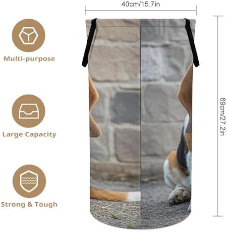 Variuable Waterproof Collapsible Basset Hound Basket for Space-Saving Storage