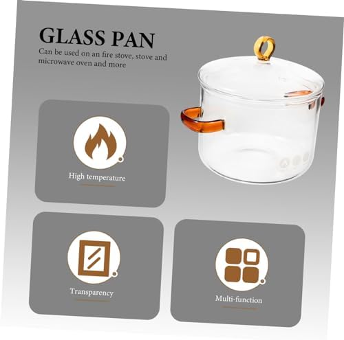 Happyyami Glass Stewing Pot with Lid