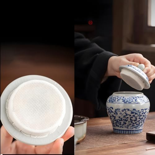 Elegant Chinese-Ceramic Tea Jar Canister 9oz