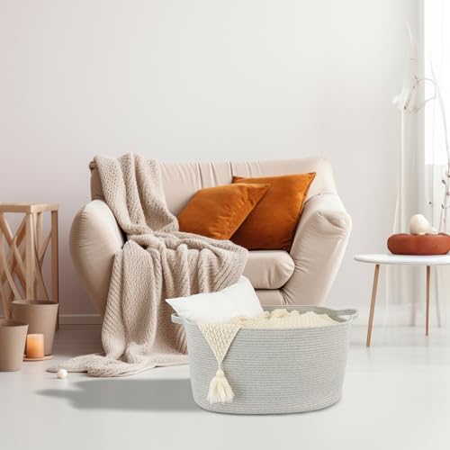 Large Woven Rope Storage Basket