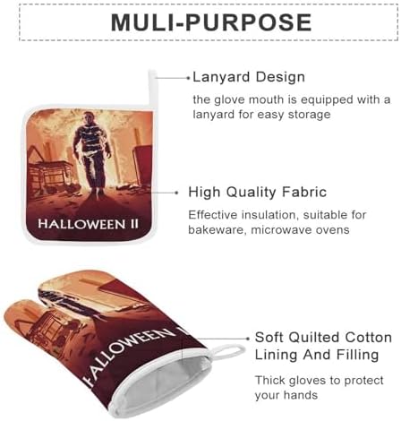 Oven Mitts and Pot Holders Set for Halloween