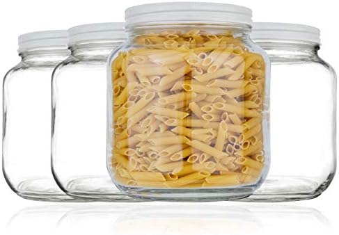 Kitchentoolz Half Gallon Mason Jar Wide Mouth with Airtight Metal Lid