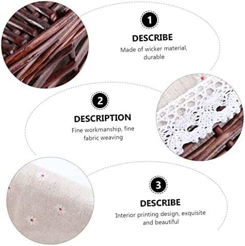 Kitandove Wicker Storage Basket Daisy Style for Kitchen and Laundry Use