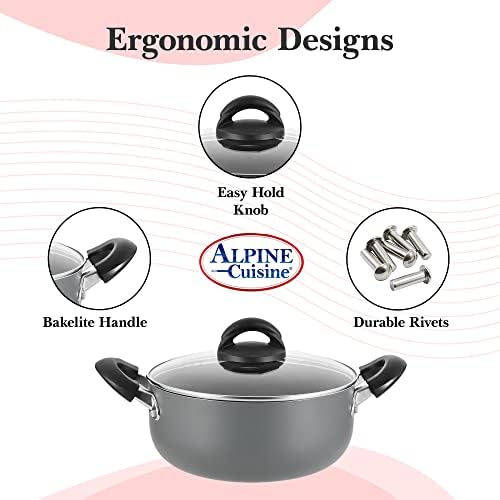 Sturdy 6QT Dutch Oven pot with Lid for Cooking