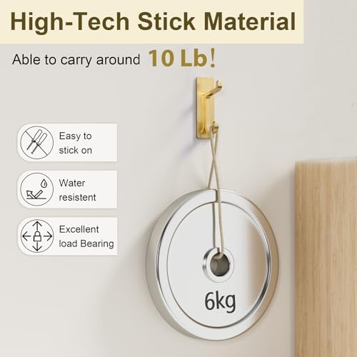 Heavy-Duty 12LB Towel Hooks for Bathrooms 4-Pack Stainless