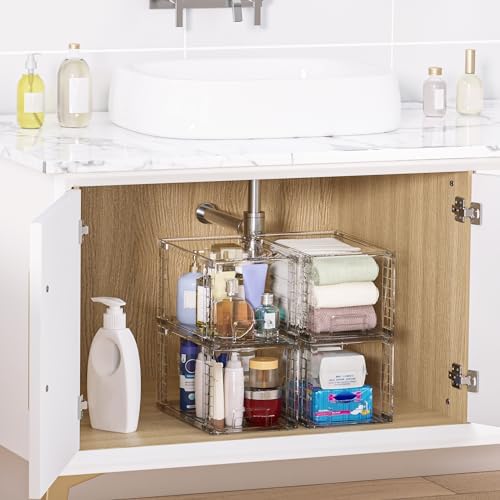 Vtopmart 4-Piece Stackable Acrylic Storage Drawers
