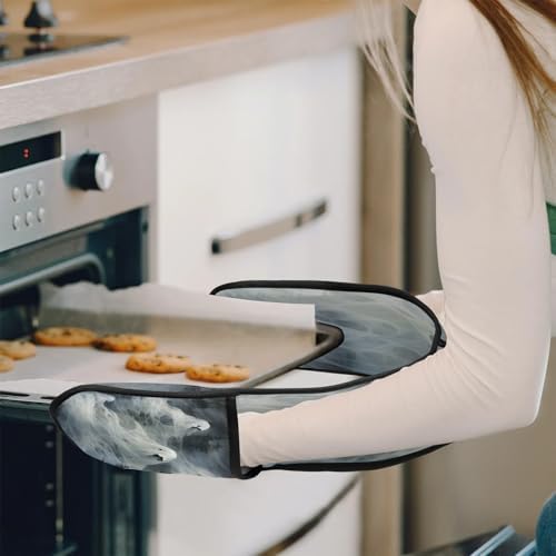 Frighteningly Comfortable HalloweenON Ghosts Oven Mitts