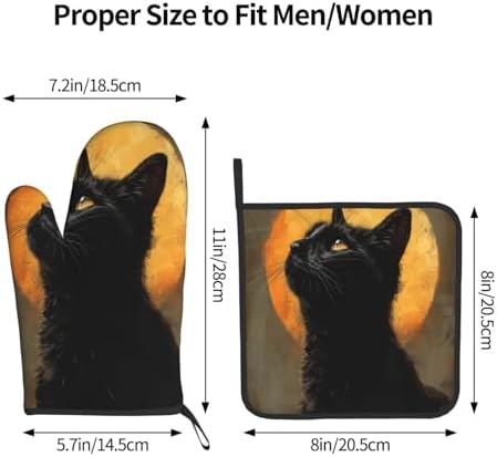 Haute Halloween Cat Oven Mitts Best Party Accessories