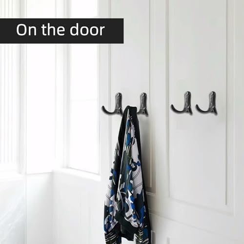5-Piece Heavy Duty Brass Coat Hooks Durable Easy to Install
