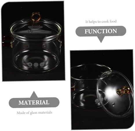 Happyyami Glass Stewing Pot with Lid
