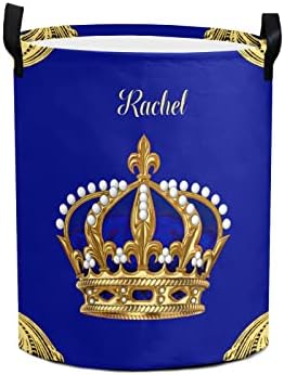 Jewel Prince Crown Blue Customized Laundry Basket