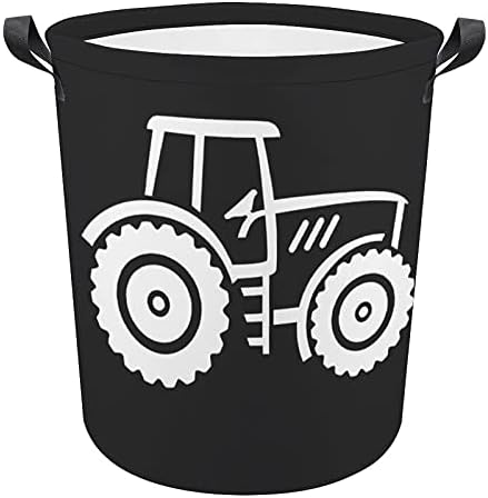Vintage Tractor Laundry Basket Hamper Bag