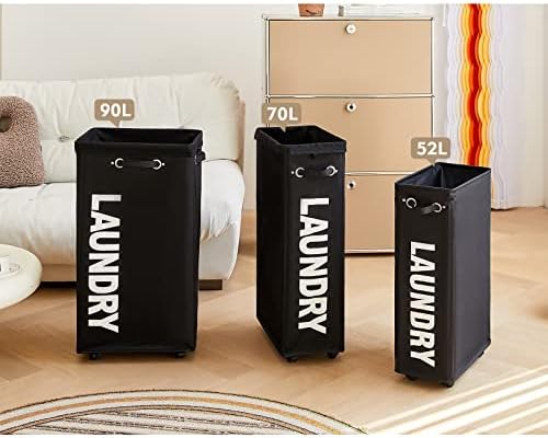 4-Wheeled Rollable Storage Basket for Laundries