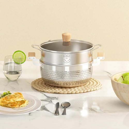 VKEID Stock Pot with Lid 78In Tri-Ply Stainless Steel