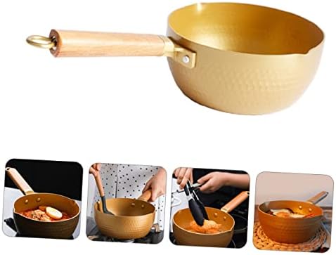 Japanese Style 18cm Gold Milk Pan with Ergonomic Handle
