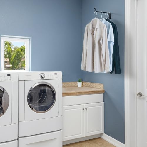 Mkono Wall Clothes Hanger Rack 2 Pack Black