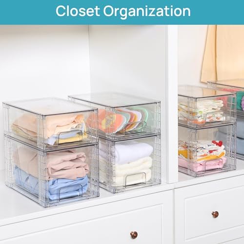 Vtopmart 4-Piece Stackable Acrylic Storage Drawers