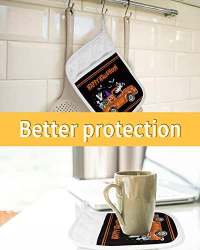 HilariousM Spooky Halloween 5-Piece Pot Holder Set