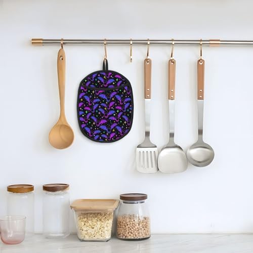 Halloween Heat-Resistant Silicone Potholders with Pocket
