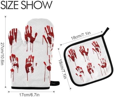 Fygkptb Halloween Bloody Hand Prints Set