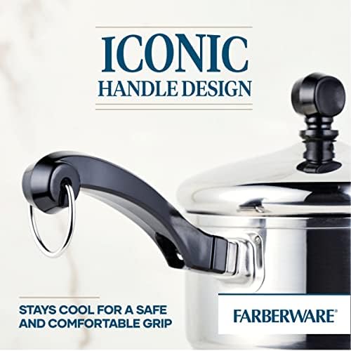 Farberware Classic 1-Quart Straining Saucepan with Lid Silver
