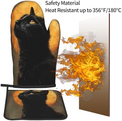 Haute Halloween Cat Oven Mitts Best Party Accessories