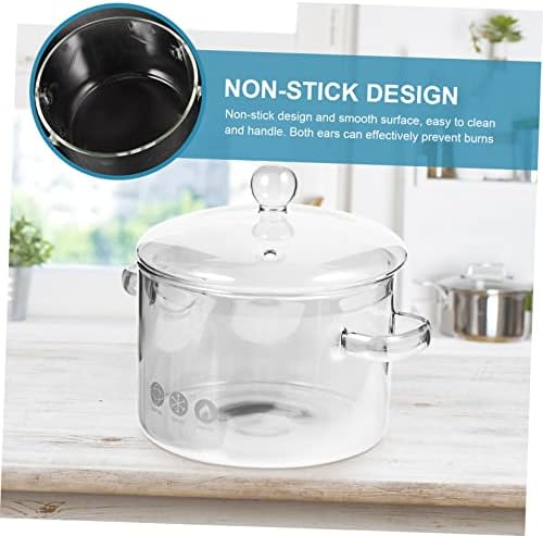 High Borosilicate Glass Stockpot with Double Handles and Lid